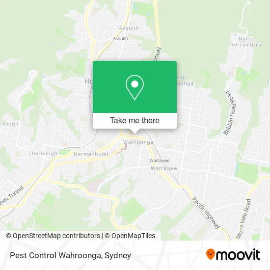 Pest Control Wahroonga map
