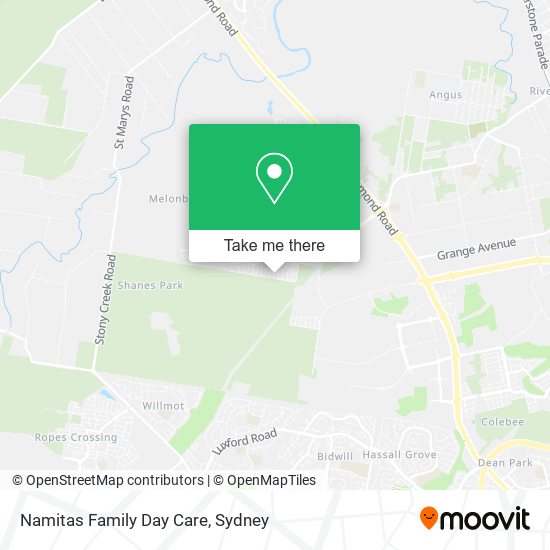 Namitas Family Day Care map
