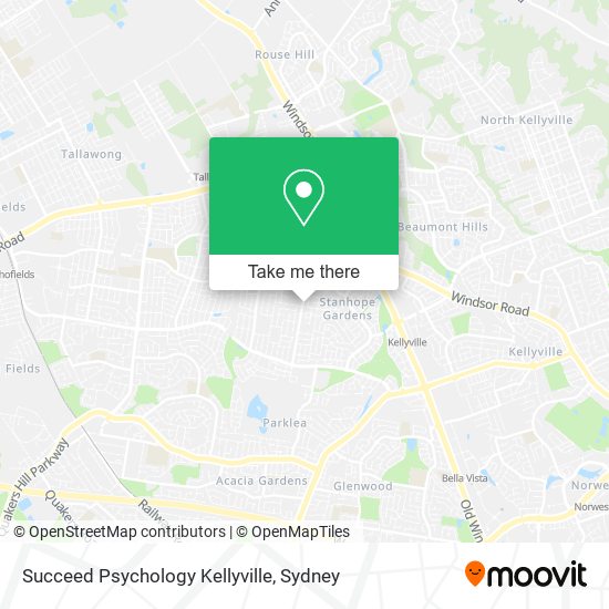 Mapa Succeed Psychology Kellyville