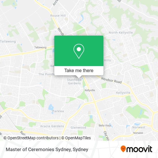 Mapa Master of Ceremonies Sydney