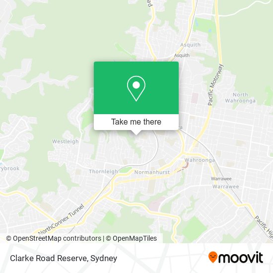 Clarke Road Reserve map