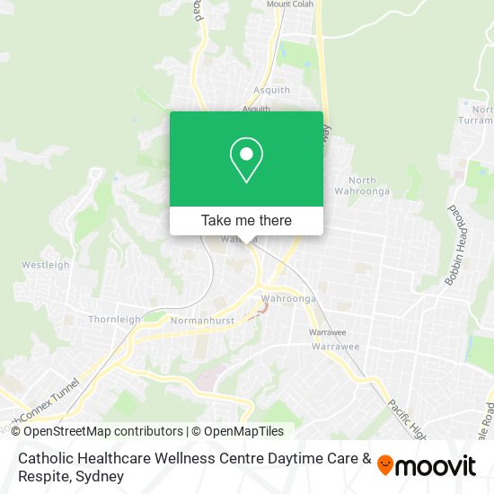 Catholic Healthcare Wellness Centre Daytime Care & Respite map