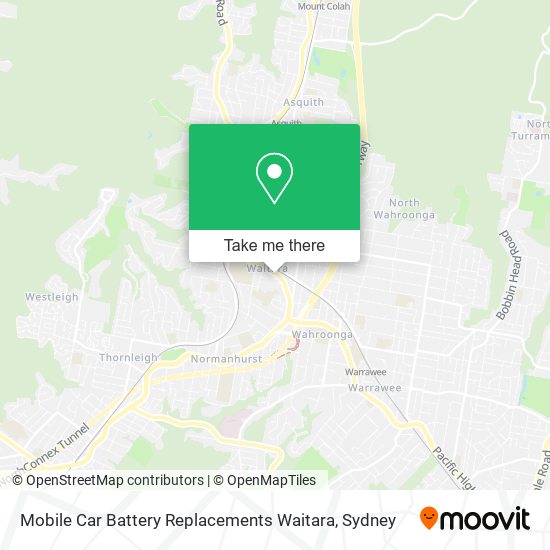 Mapa Mobile Car Battery Replacements Waitara