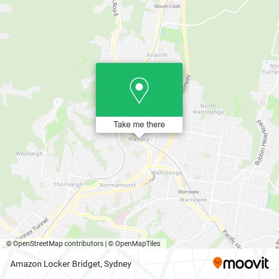 Mapa Amazon Locker Bridget