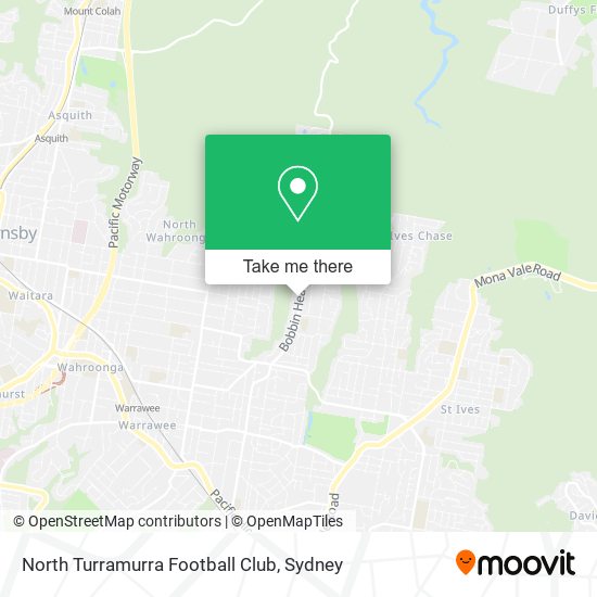 North Turramurra Football Club map