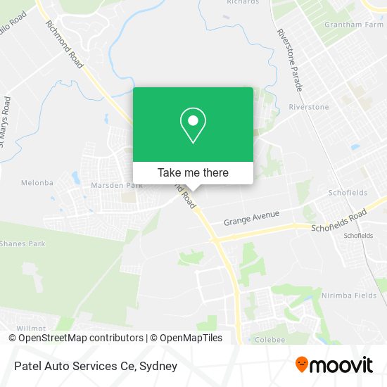 Mapa Patel Auto Services Ce