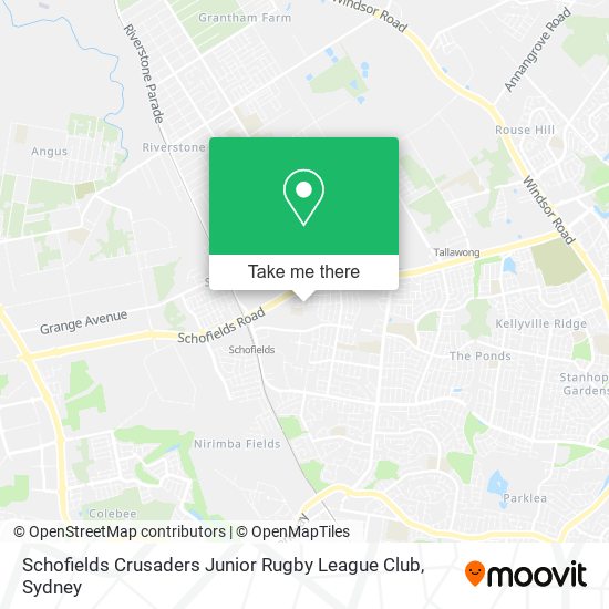 Schofields Crusaders Junior Rugby League Club map