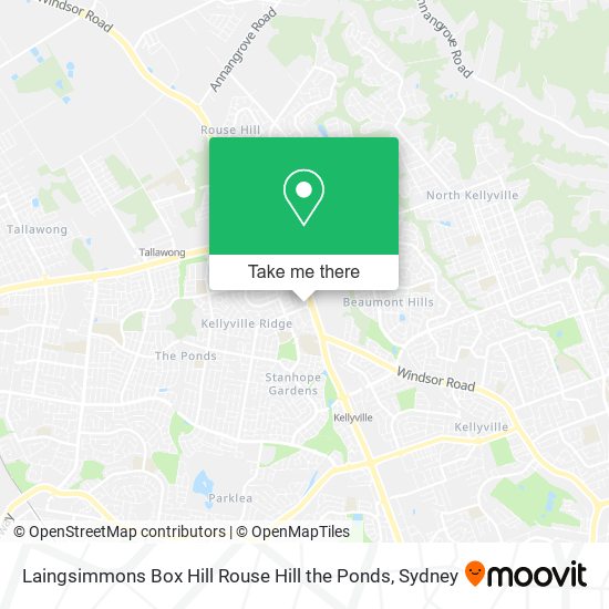 Mapa Laingsimmons Box Hill Rouse Hill the Ponds