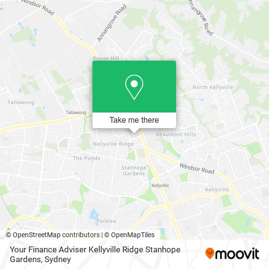 Your Finance Adviser Kellyville Ridge Stanhope Gardens map