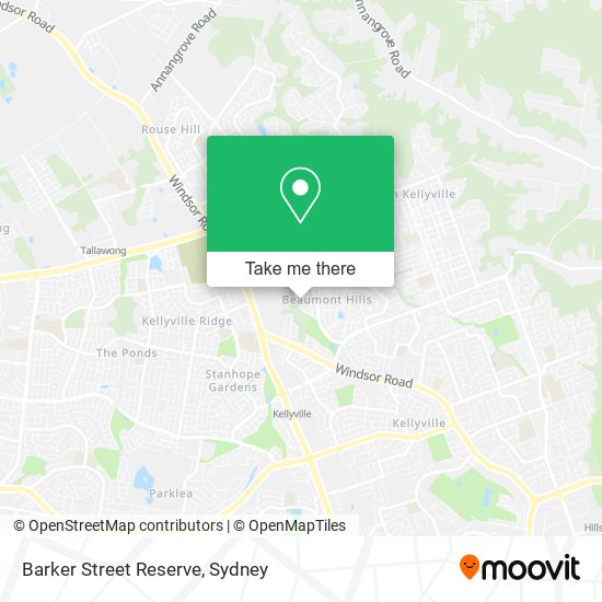 Mapa Barker Street Reserve