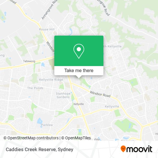 Caddies Creek Reserve map