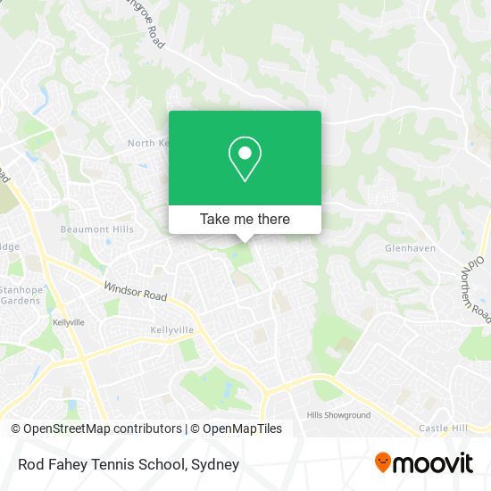 Rod Fahey Tennis School map