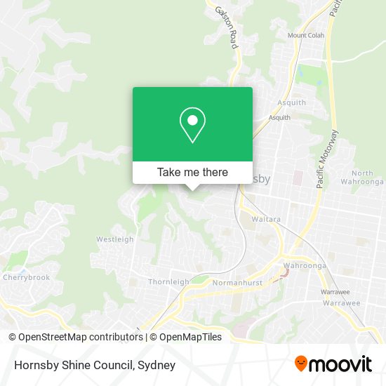 Hornsby Shine Council map