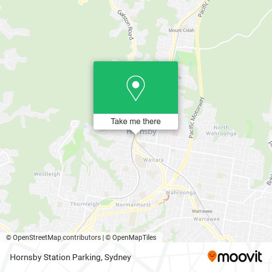 Hornsby Station Parking map