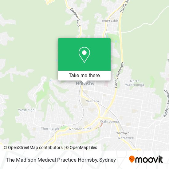 The Madison Medical Practice Hornsby map