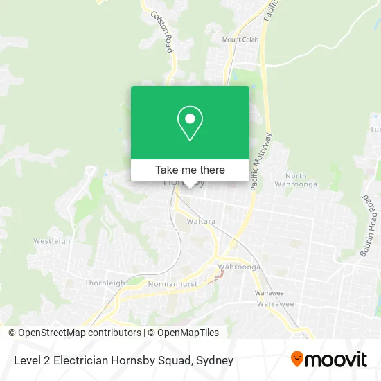 Level 2 Electrician Hornsby Squad map