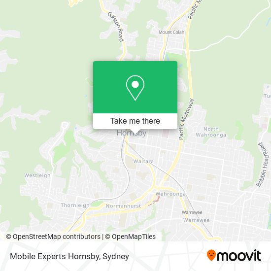 Mobile Experts Hornsby map