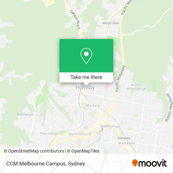 Mapa CCM Melbourne Campus