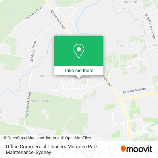 Office Commercial Cleaners Marsden Park Maintenance map
