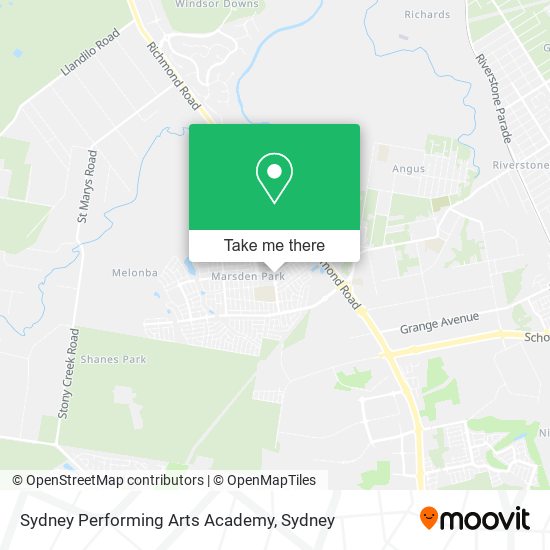 Sydney Performing Arts Academy map