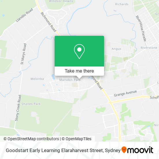 Goodstart Early Learning Elaraharvest Street map