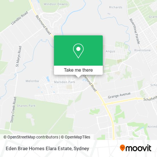 Eden Brae Homes Elara Estate map