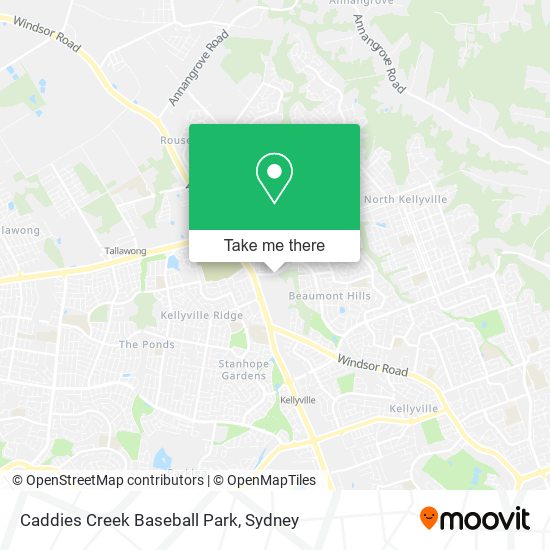 Caddies Creek Baseball Park map