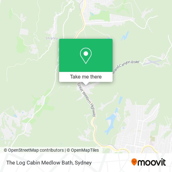 The Log Cabin Medlow Bath map