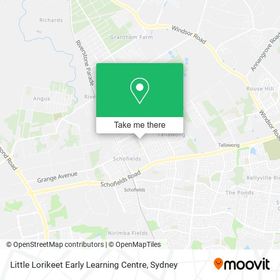 Mapa Little Lorikeet Early Learning Centre