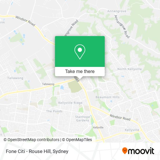 Mapa Fone Citi - Rouse Hill