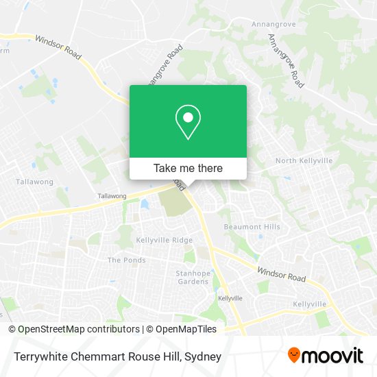 Mapa Terrywhite Chemmart Rouse Hill