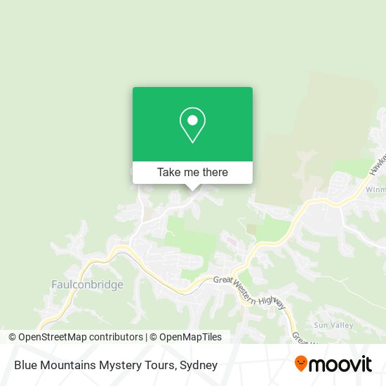 Blue Mountains Mystery Tours map