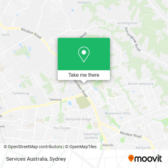 Services Australia map