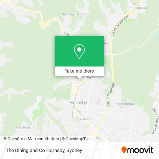 The Dining and Co Hornsby map