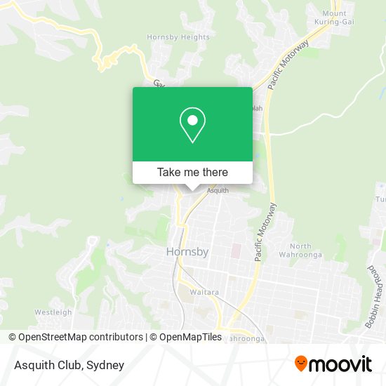 Asquith Club map