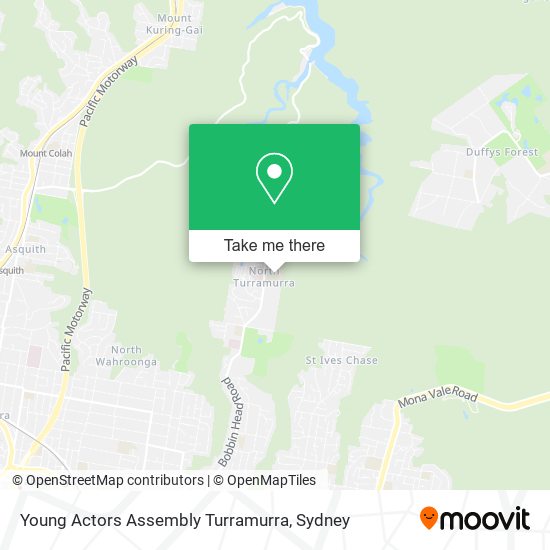 Young Actors Assembly Turramurra map