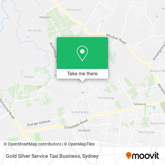 Gold Silver Service Taxi Business map