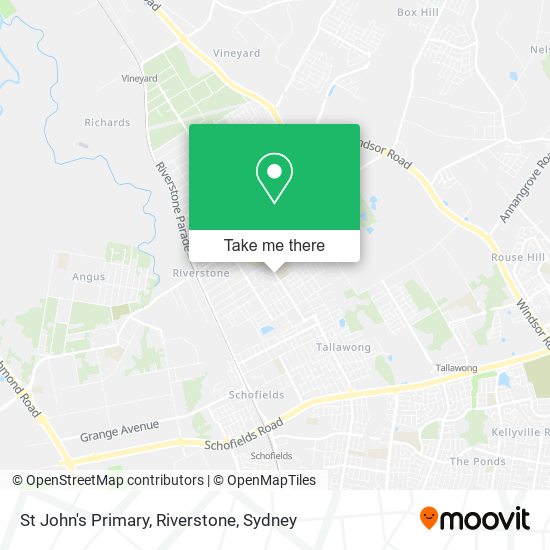 St John's Primary, Riverstone map