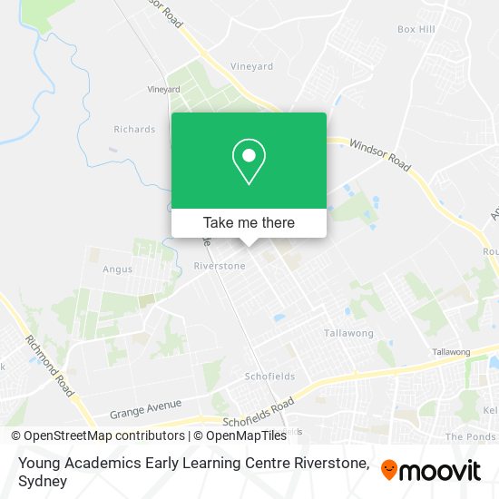 Young Academics Early Learning Centre Riverstone map