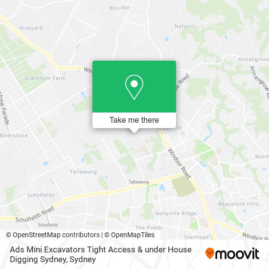 Mapa Ads Mini Excavators Tight Access & under House Digging Sydney