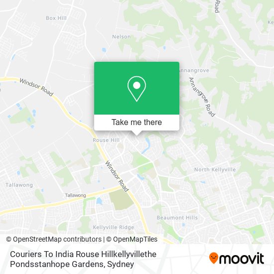 Mapa Couriers To India Rouse Hillkellyvillethe Pondsstanhope Gardens