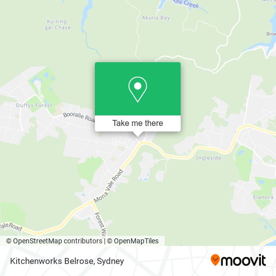 Kitchenworks Belrose map
