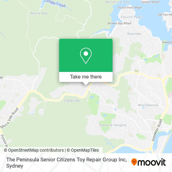 The Peninsula Senior Citizens Toy Repair Group Inc map