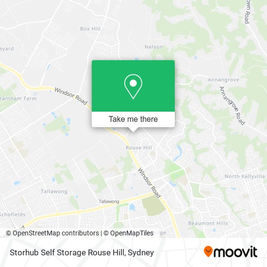Mapa Storhub Self Storage Rouse Hill