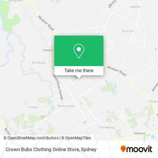 Crown Bubs Clothing Online Store map