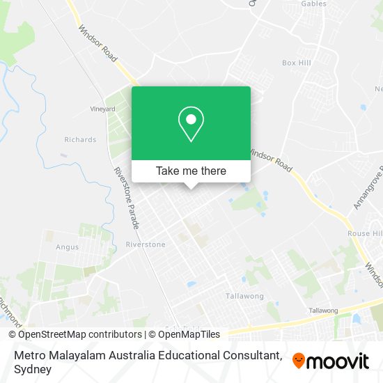 Metro Malayalam Australia Educational Consultant map