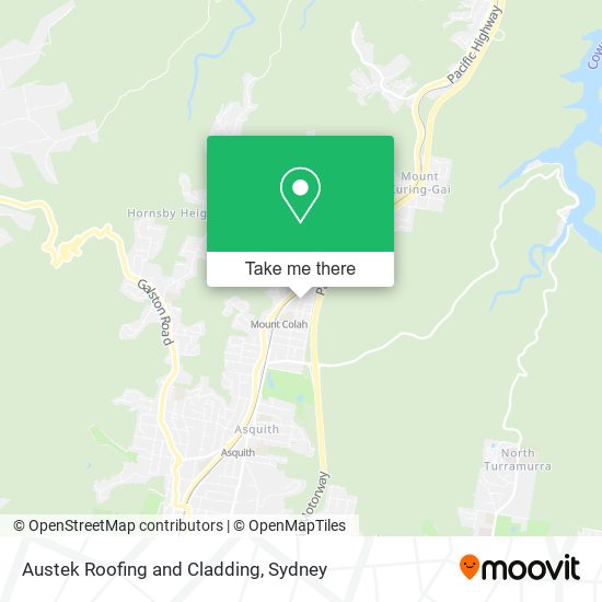 Austek Roofing and Cladding map