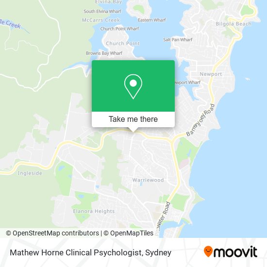 Mathew Horne Clinical Psychologist map