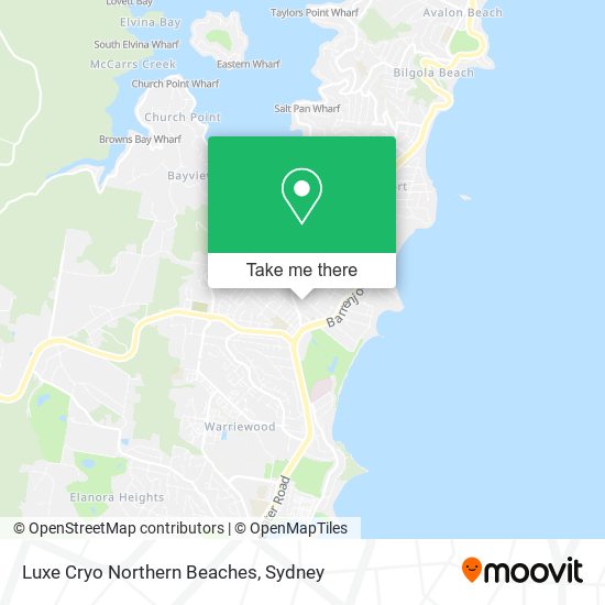 Mapa Luxe Cryo Northern Beaches