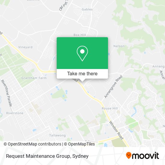 Request Maintenance Group map